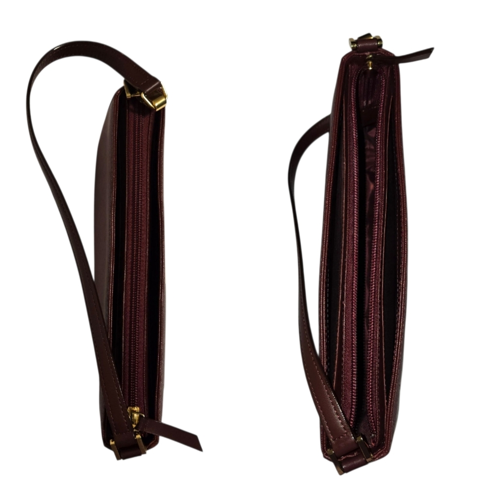 Burberry Leather Baguette Bag In Burgandy-COA Included-EUC - Picture 6 of 16